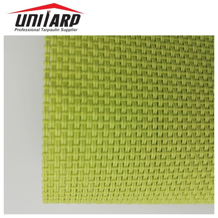 High Strength Color Teslin Vinyl Coated Polyester PVC Mesh Fabrics for Beach Chair Outdoor Furniture
