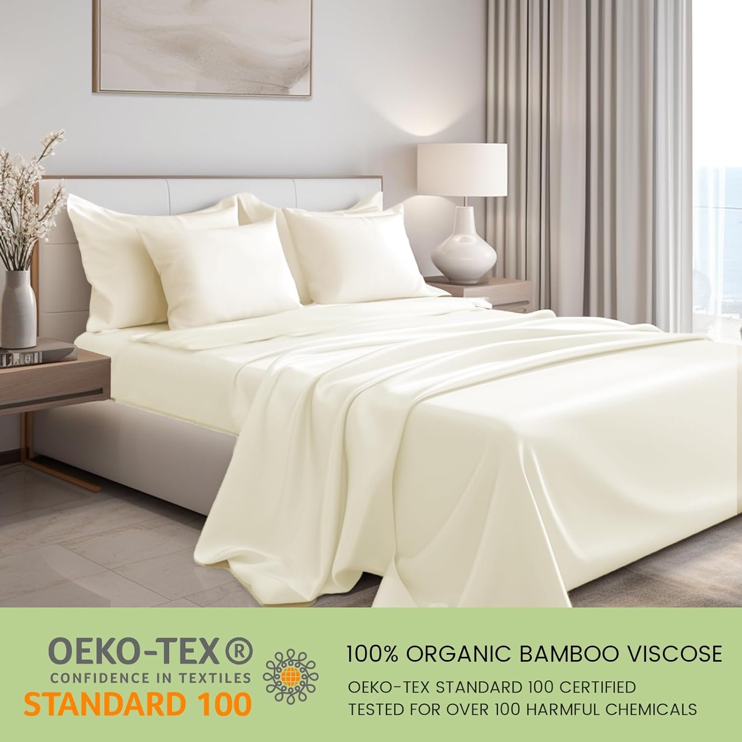 Cloudland Bamboo Fiber Bedding Sheet Set Cloudland Bamboo Bed Sheets Sets 4 Pieces Bedding Set Organic