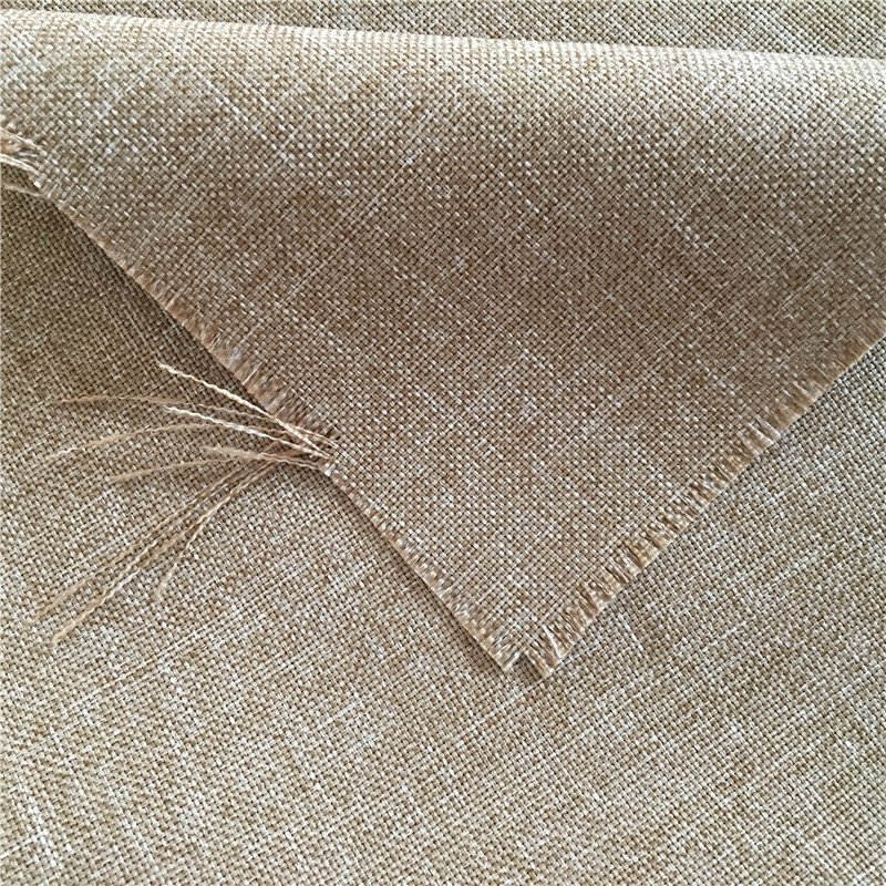 100% Polyester Two Tone Poly Linen Cationic Oxford Fabrics For Sofa Cloth