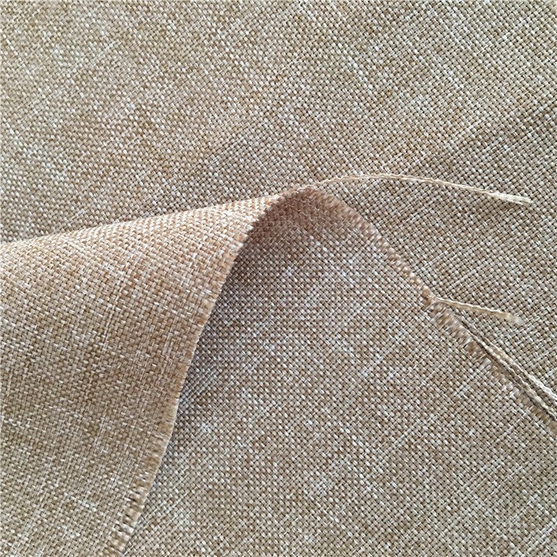 100% Polyester Two Tone Poly Linen Cationic Oxford Fabrics For Sofa Cloth