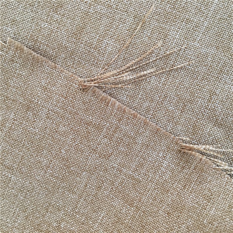 100% Polyester Two Tone Poly Linen Cationic Oxford Fabrics For Sofa Cloth