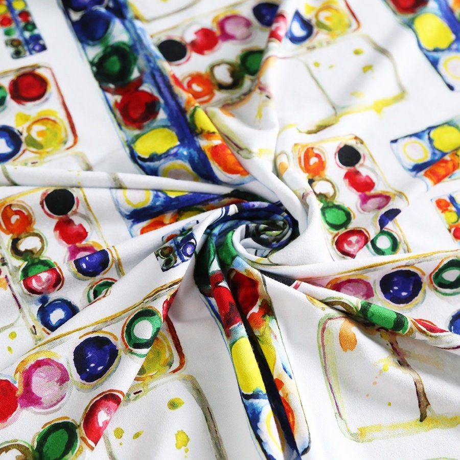 French Terry Fabric High Quality Custom Digital Printing on Bamboo Fiber 70% Bamboo 30% Cotton Clothes Make-to-order