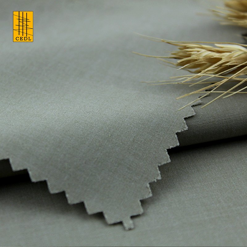 Organic Bamboo Polyester Blend Stretch Customize Color Solid Fabric for Spring Summer Skirt Shirt Bamboo Fabric