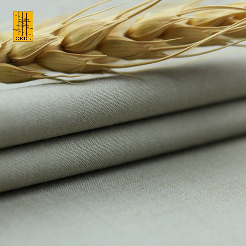 Organic Bamboo Polyester Blend Stretch Customize Color Solid Fabric for Spring Summer Skirt Shirt Bamboo Fabric