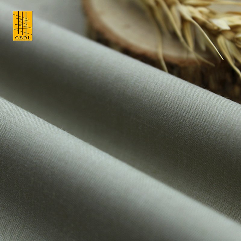 Organic Bamboo Polyester Blend Stretch Customize Color Solid Fabric for Spring Summer Skirt Shirt Bamboo Fabric