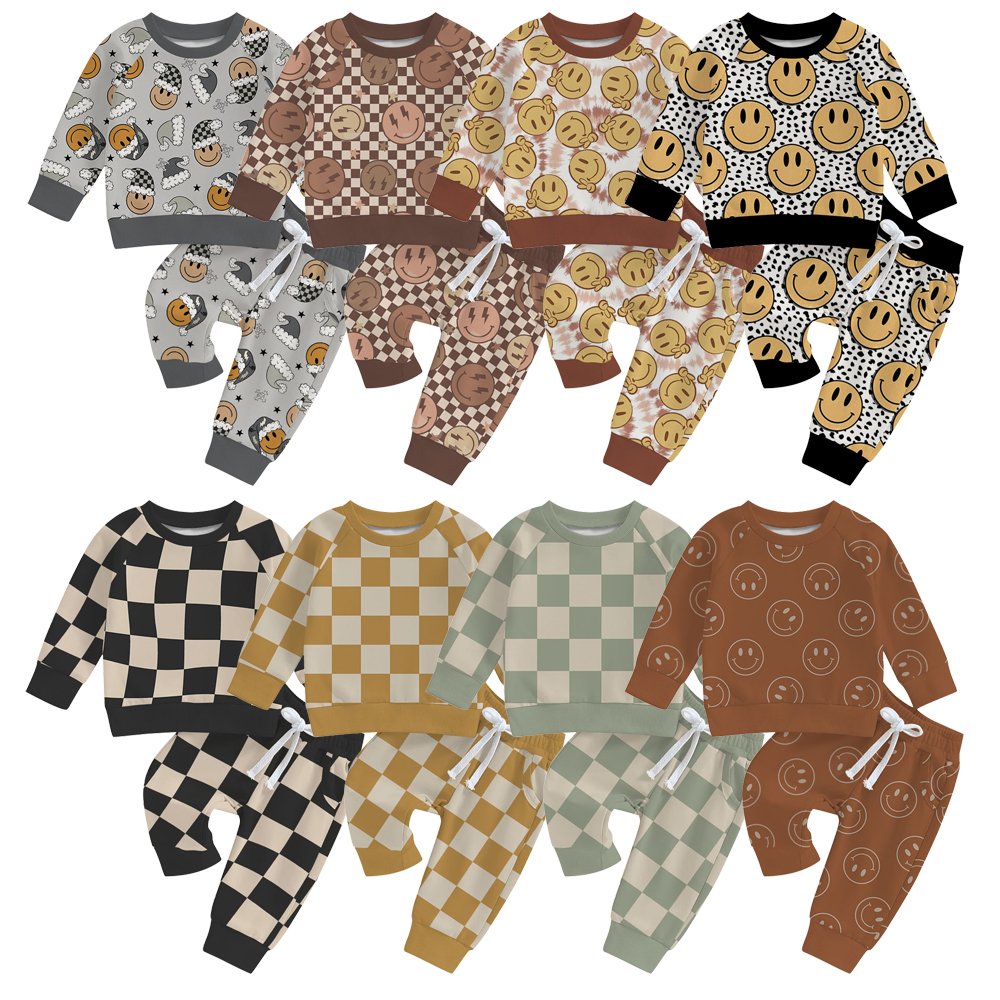 Fashion Autumn Winter Wholesale Bamboo Terry Printed Baby Boy's Custom Logo Design Terry Boys Sweatshirts For Kids