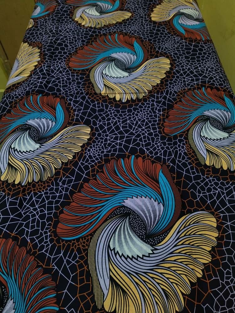 African Wax Fabrics Cotton Material with Classic Two-Color Designs Perfect for Sewing Crafting Quilting and Upholstery Projects