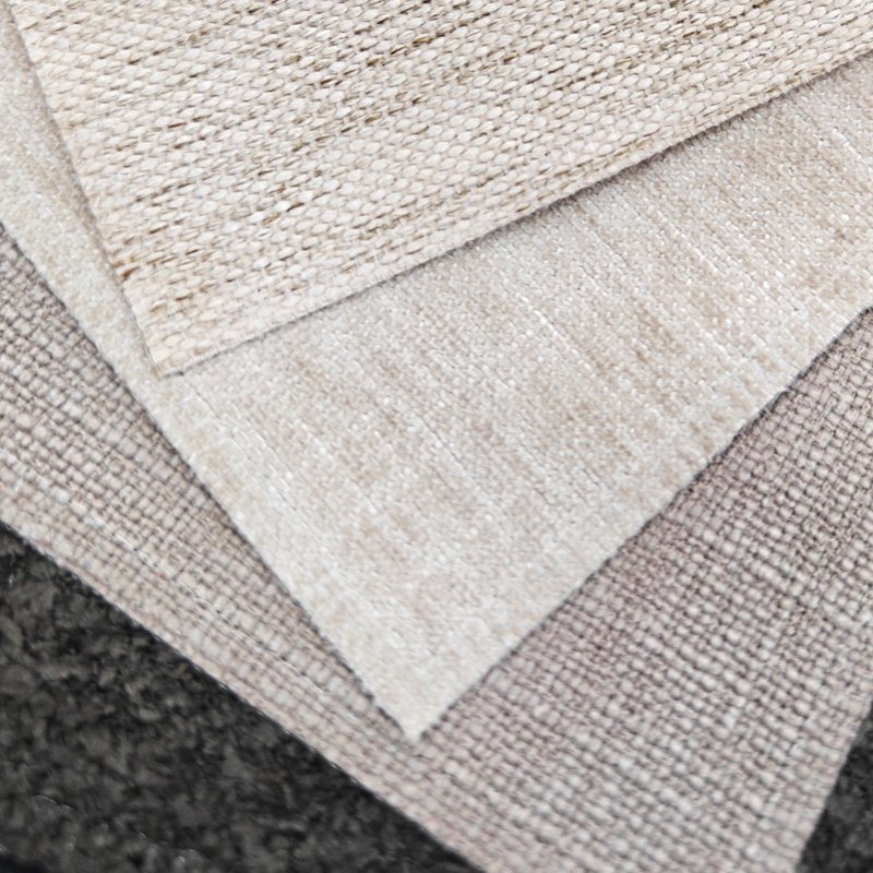 Luxury 340gsm Black Boucle Cotton Gingham Linen Blend Waterproof Chenille Rolls Sofa Upholstery Fabric Dobby Knitted Technique