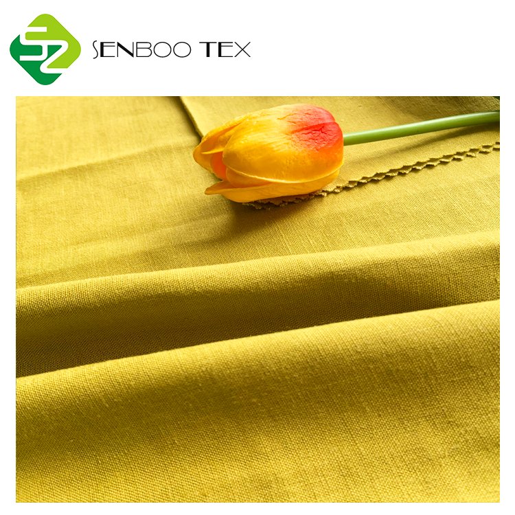wholesale 55% linen 45% viscose custom dyed fabric for shirts