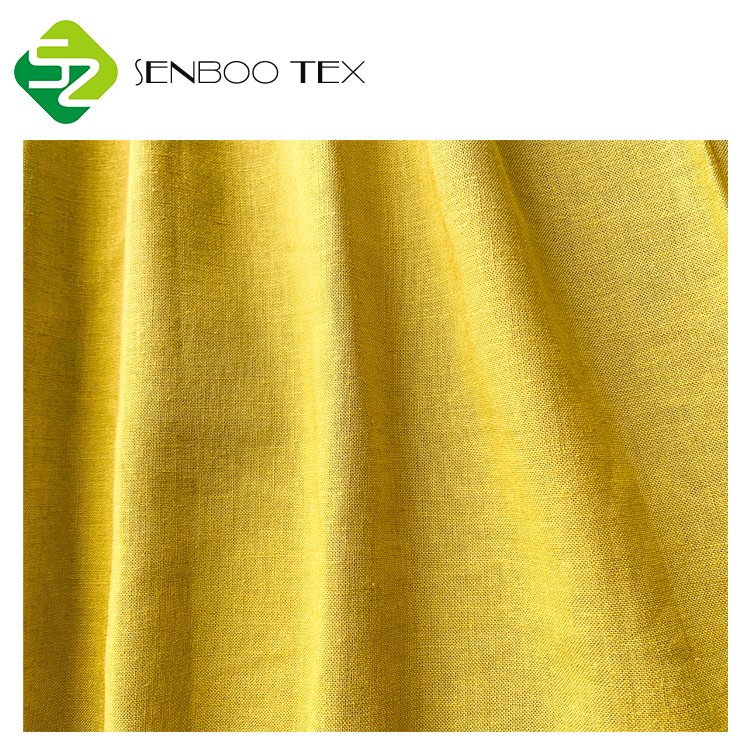wholesale 55% linen 45% viscose custom dyed fabric for shirts