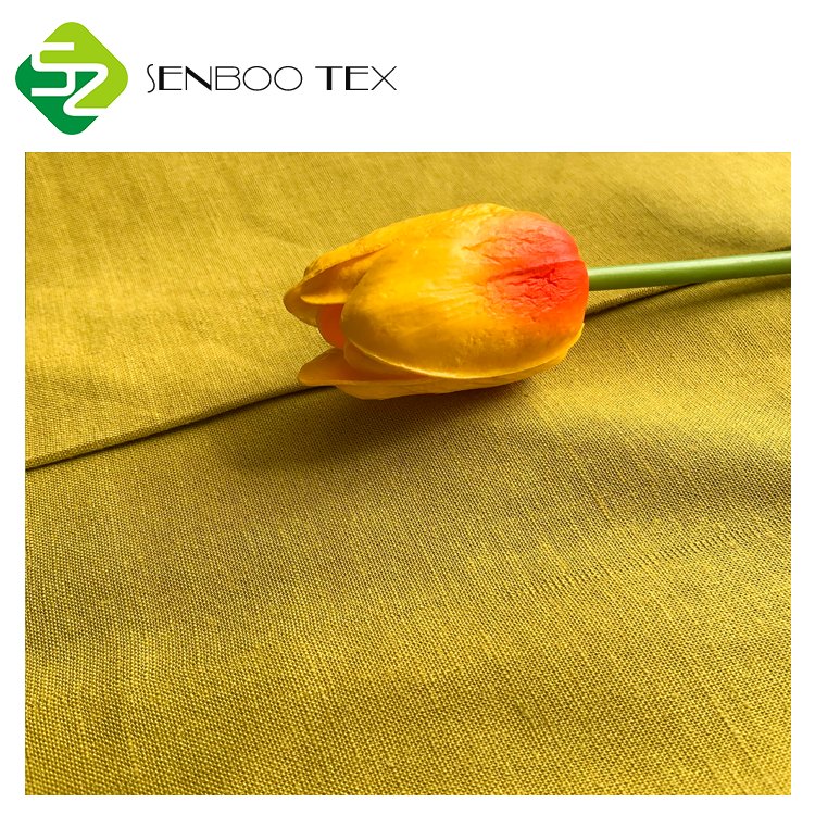 wholesale 55% linen 45% viscose custom dyed fabric for shirts