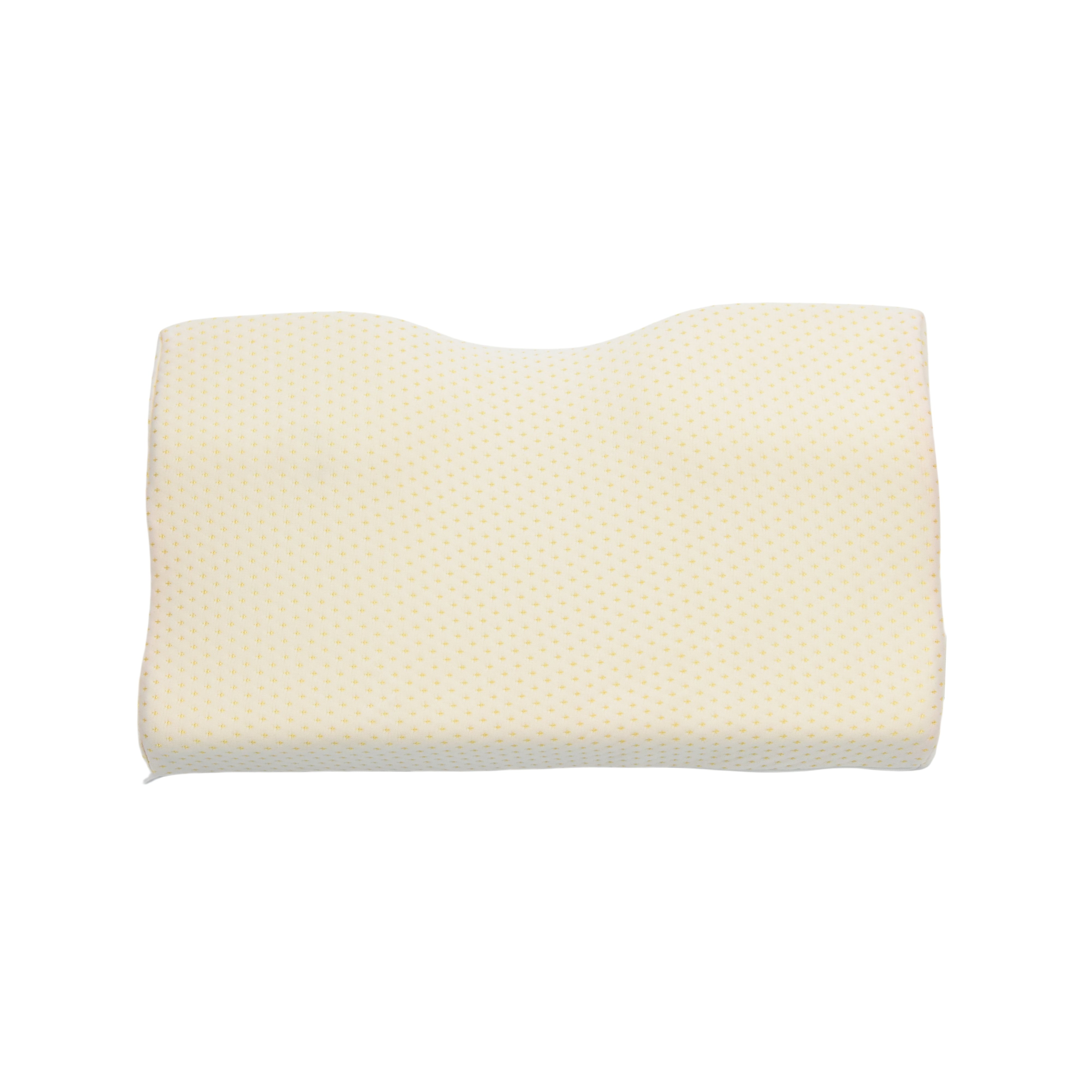 Custom Recessed Design Cervical Ergonomic Airy Golden Soybean Fabric Memory Foam Butterfly Shape Memory Foam Pillow
