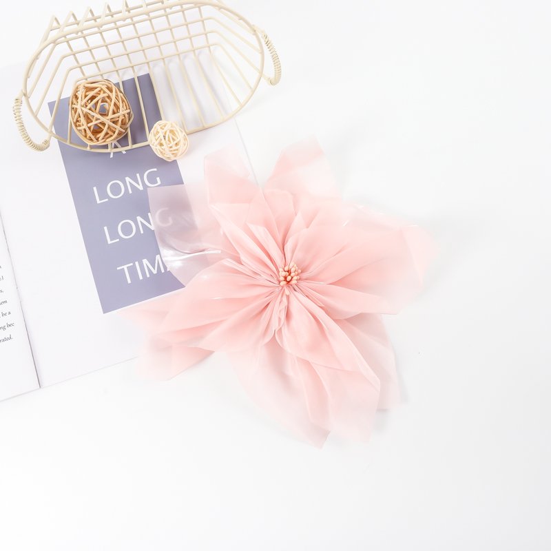 Lightweight Breathable Fabric Customizable Color 100 Polyester Korean satin flowers Fabric 28cm Width