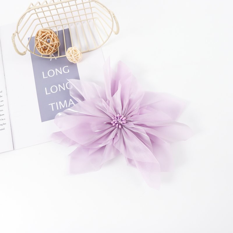 Lightweight Breathable Fabric Customizable Color 100 Polyester Korean satin flowers Fabric 28cm Width