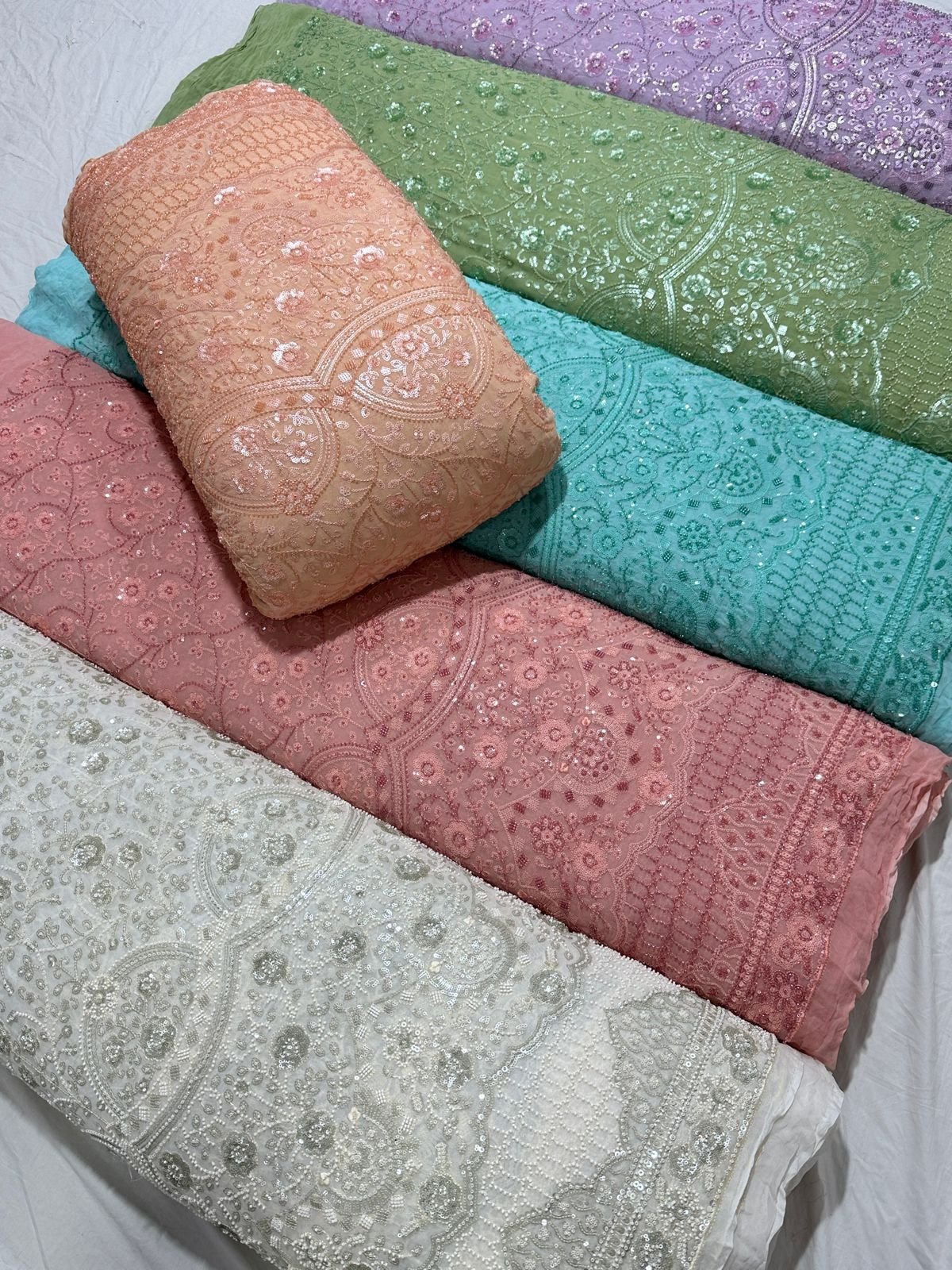 New Collection Dress Material Net Cut Work Dupatta Fabric Available at Wholesale Price from Indian Supplier