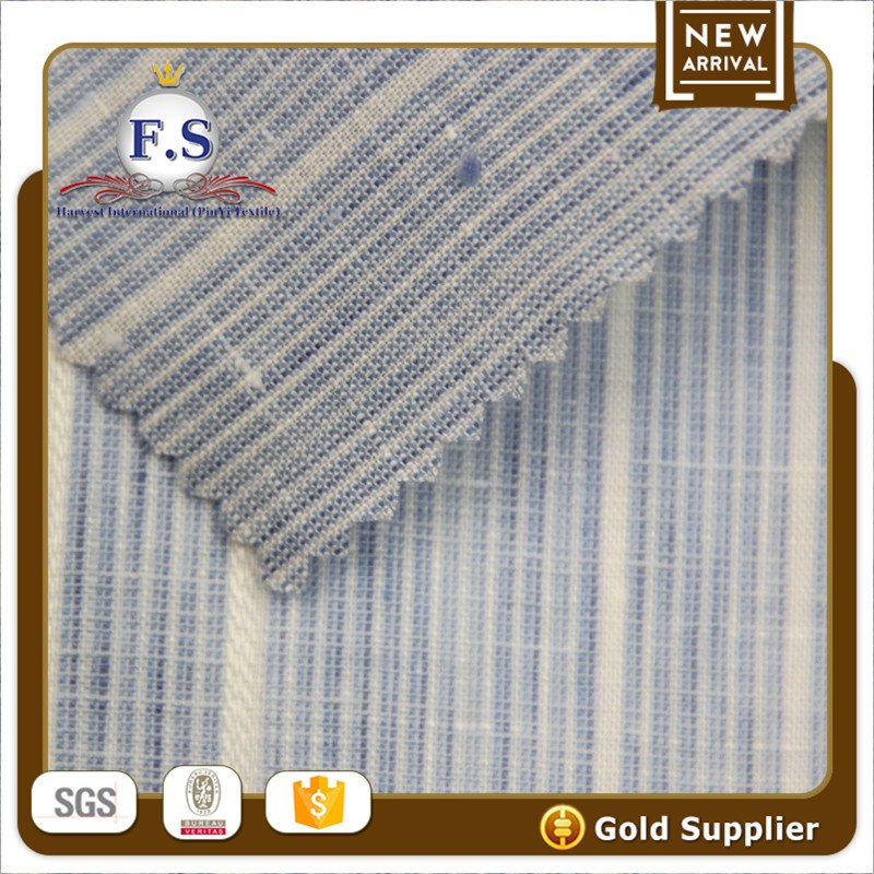 dobby stripe wide width pure linen fabric