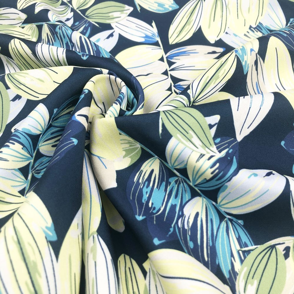 Low Quantity 100% Polyester Customized Flower Pattern Peach Skin Fabric For Beach Shorts
