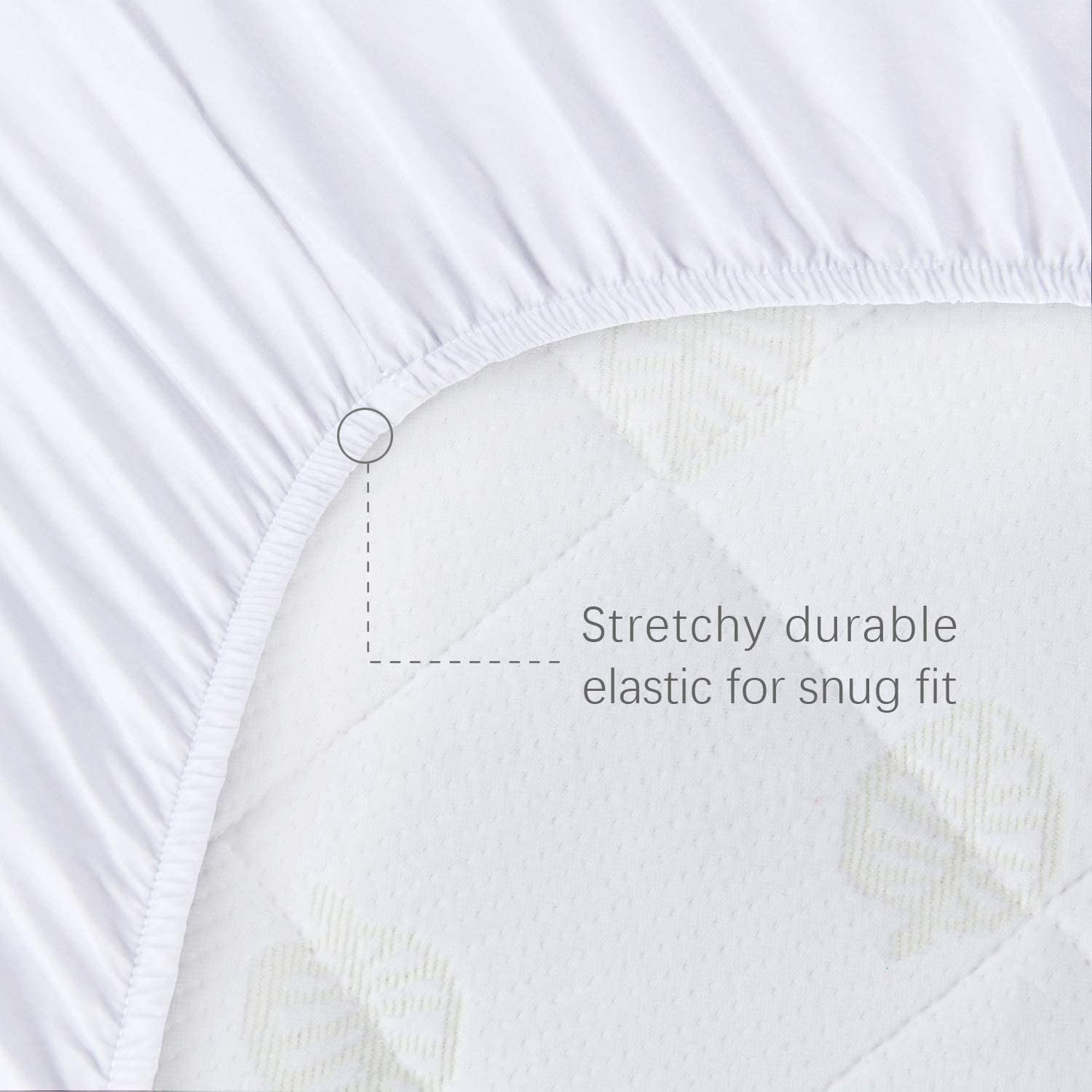 Bamboo Waterproof Crib Mattress Cover 52x28" White Crib Mattress Protector Soft Fitted Baby Crib Mattress Pad