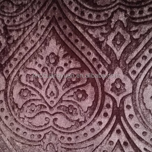 300gsm Polyester plain dyeing velvet embossed holland velvet Fabric