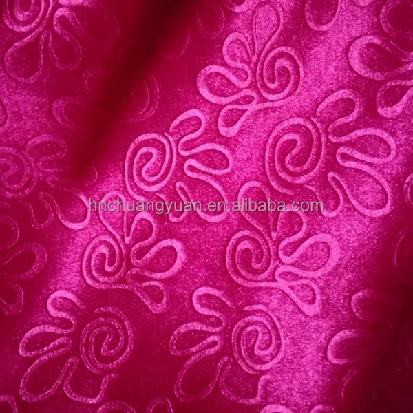 300gsm Polyester plain dyeing velvet embossed holland velvet Fabric