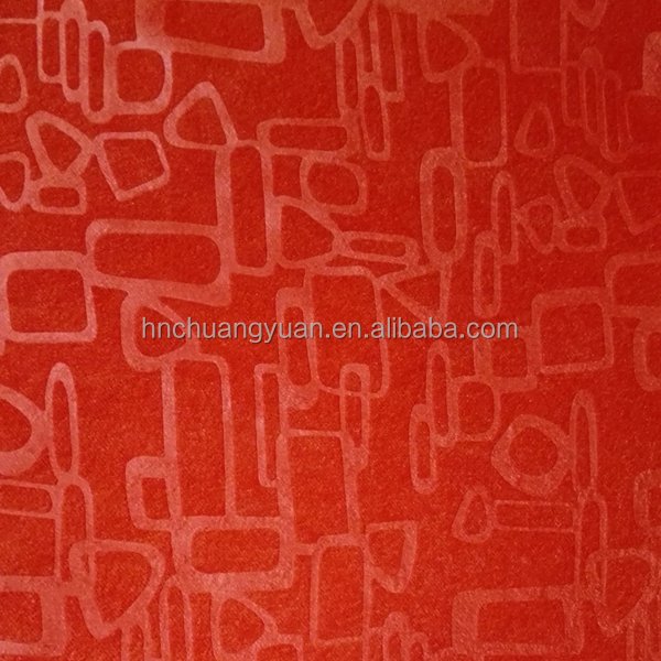 300gsm Polyester plain dyeing velvet embossed holland velvet Fabric