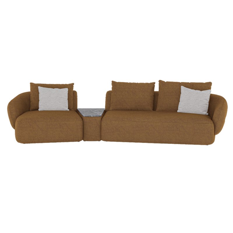Modern Simple European Design Nordic Type Couch Wood Frame Fabric Sofa for Living Room Furniture Set