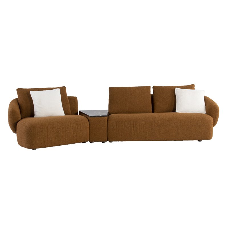 Modern Simple European Design Nordic Type Couch Wood Frame Fabric Sofa for Living Room Furniture Set