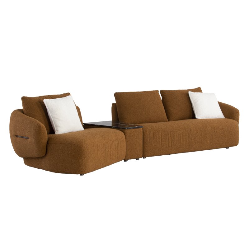 Modern Simple European Design Nordic Type Couch Wood Frame Fabric Sofa for Living Room Furniture Set