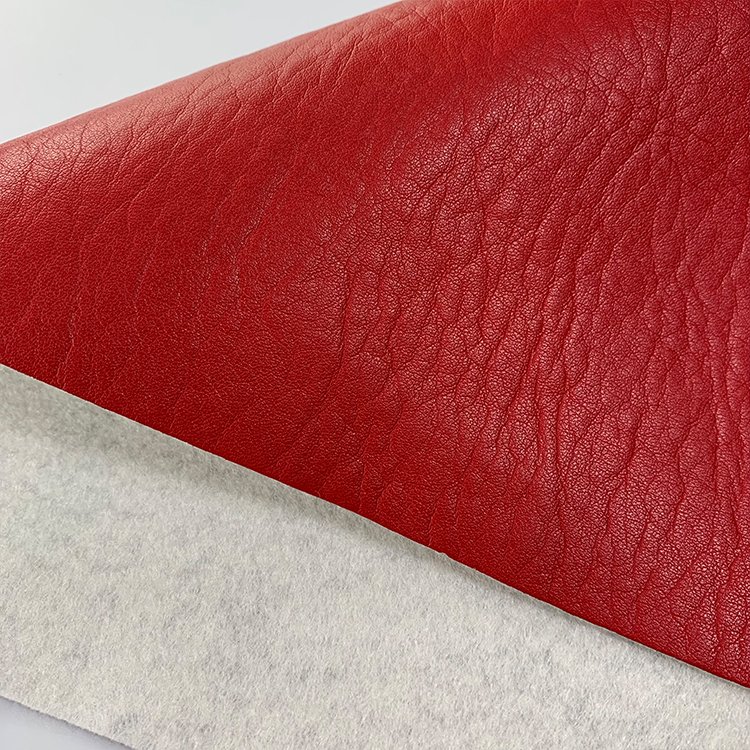 sustainable bio base leather vegan pu synthetic leather rolls for handbag and shoe upper materials