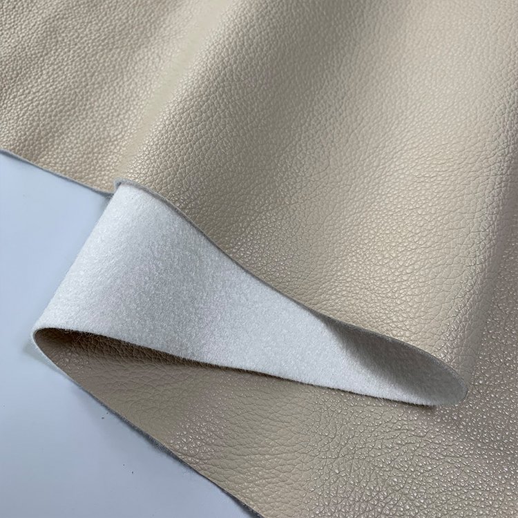 sustainable bio base leather vegan pu synthetic leather rolls for handbag and shoe upper materials