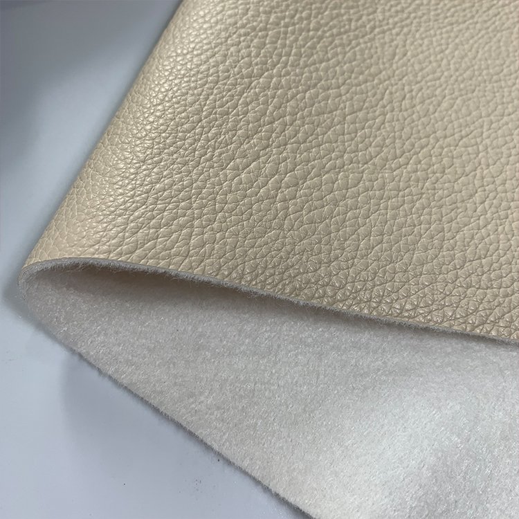 sustainable bio base leather vegan pu synthetic leather rolls for handbag and shoe upper materials