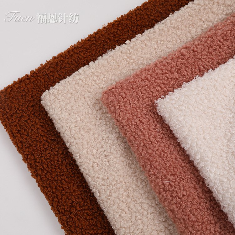 Soft Plush Velvet Fabric Bonded Faux Fur Sherpa Cashmere Teddy Bonded Fabric For Toy Fashion
