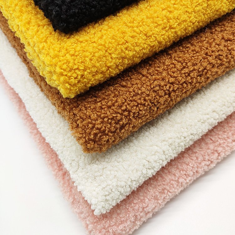 Soft Plush Velvet Fabric Bonded Faux Fur Sherpa Cashmere Teddy Bonded Fabric For Toy Fashion