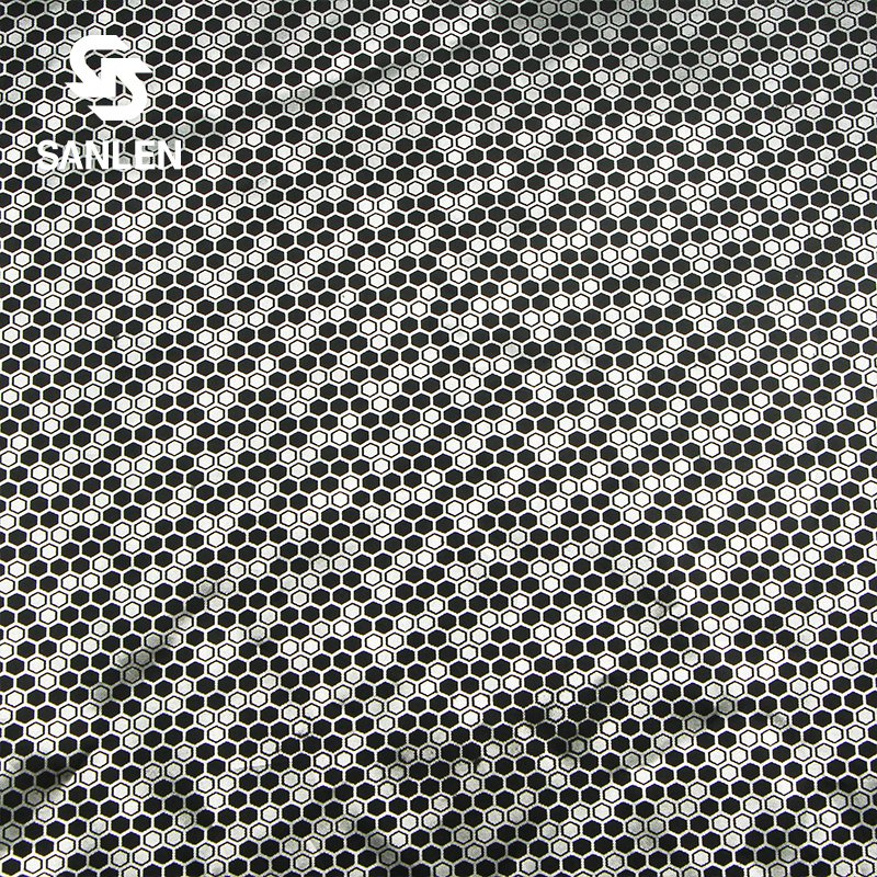 Fashion Gold Print 230T Custom Logo Embossed New Shiny Metallic Outdoor Clothing Taffeta 100% Polyester Lining Fabric For Jacket