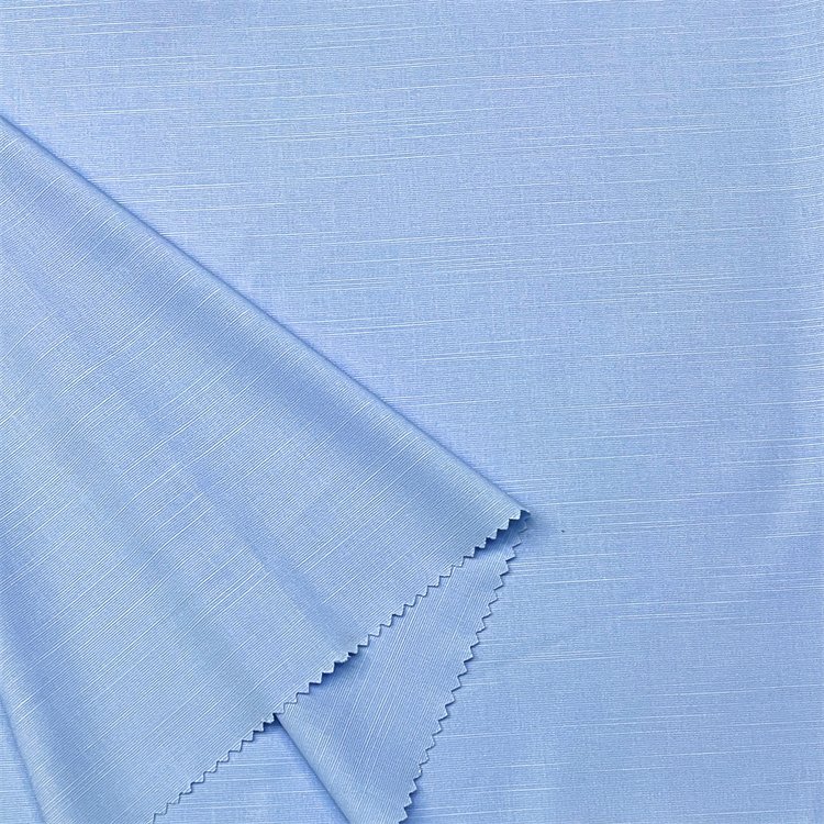 Eco-friendly Silk Anti-UV Slub 48.5 Bamboo 48.5 Polyester 3 Spandex Fabric