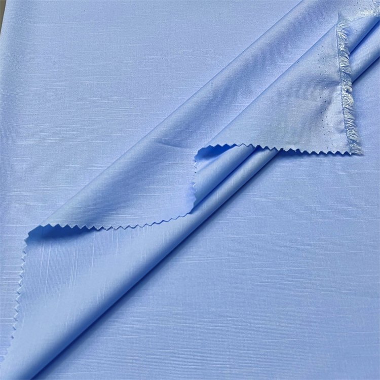 Eco-friendly Silk Anti-UV Slub 48.5 Bamboo 48.5 Polyester 3 Spandex Fabric