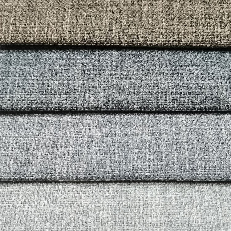 Free Sampele Home Deco Linen Polyester Sofa Fabric Linen Like Look Woven Fabric Sofa Linen Fabric Upholstery