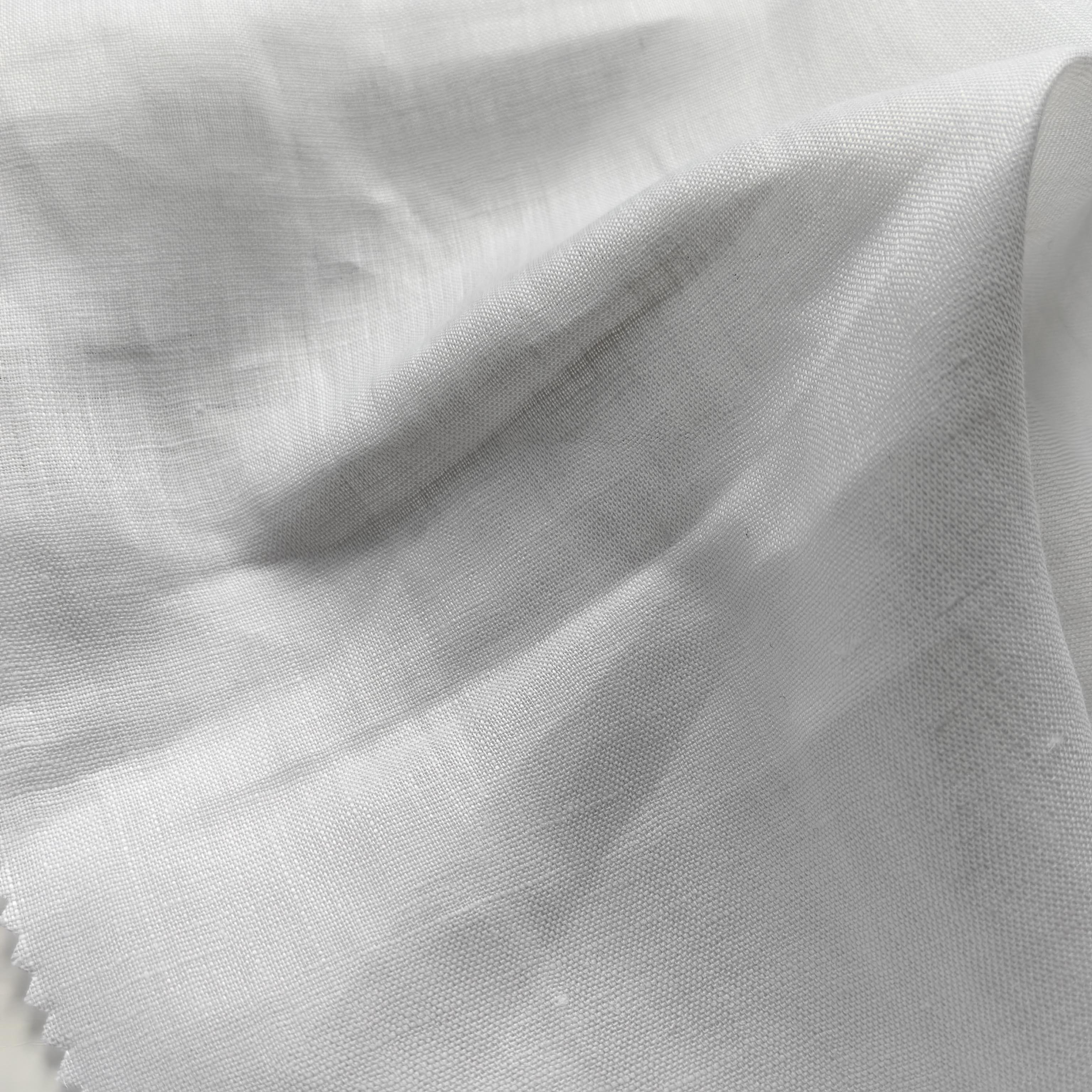 17*17 Fabric for Clothes Washed Enzymed Stone French 100 Linen Shirt Fabric Woven Shirt Plain Lightweight Plain Dyed 120gsm