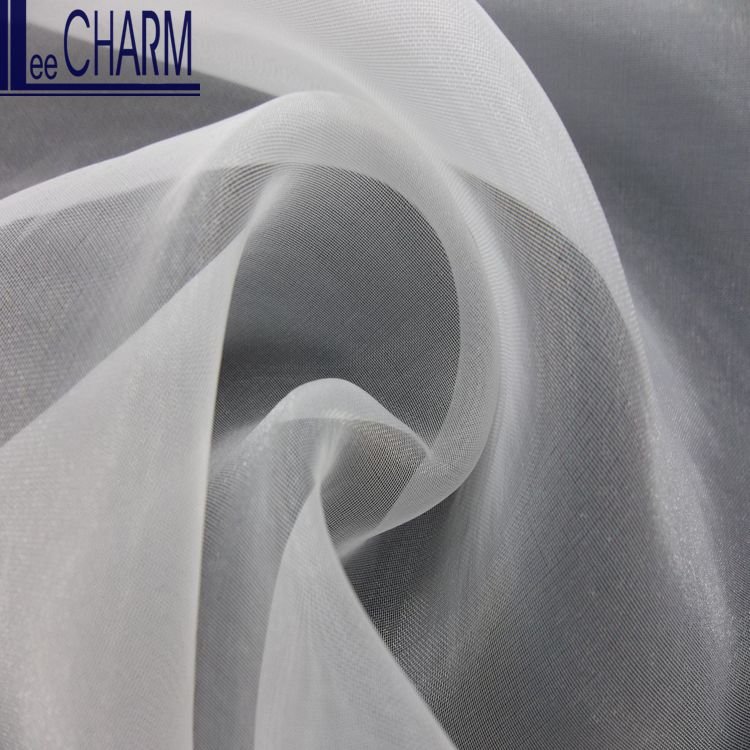 LCSH002 Taiwan Cheap Soft Light Bridal Organza Fabric Able For Embroidery