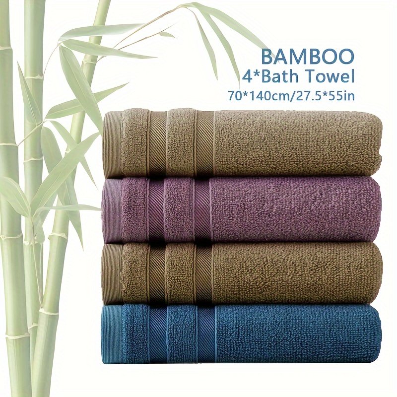 High quality soft 100% bamboo cotton towel custom logo Hotel home bamboo face bath towels set