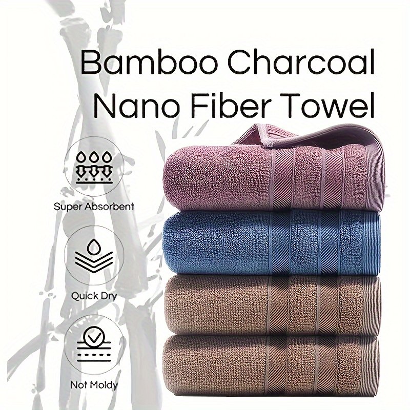 High quality soft 100% bamboo cotton towel custom logo Hotel home bamboo face bath towels set