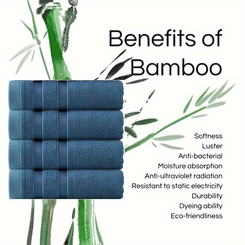 High quality soft 100% bamboo cotton towel custom logo Hotel home bamboo face bath towels set