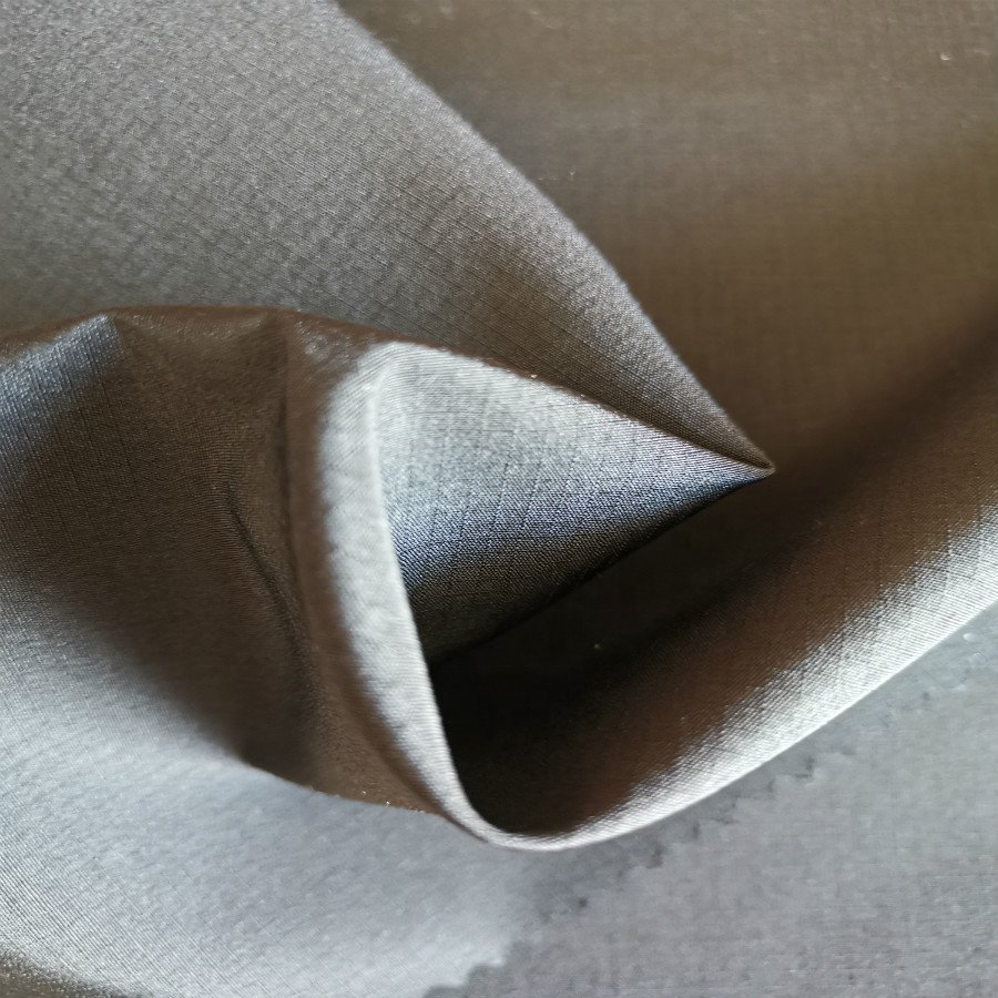 75D*75D 100% RPET recycled polyester pongee ribstop waterproof woven garment fabric