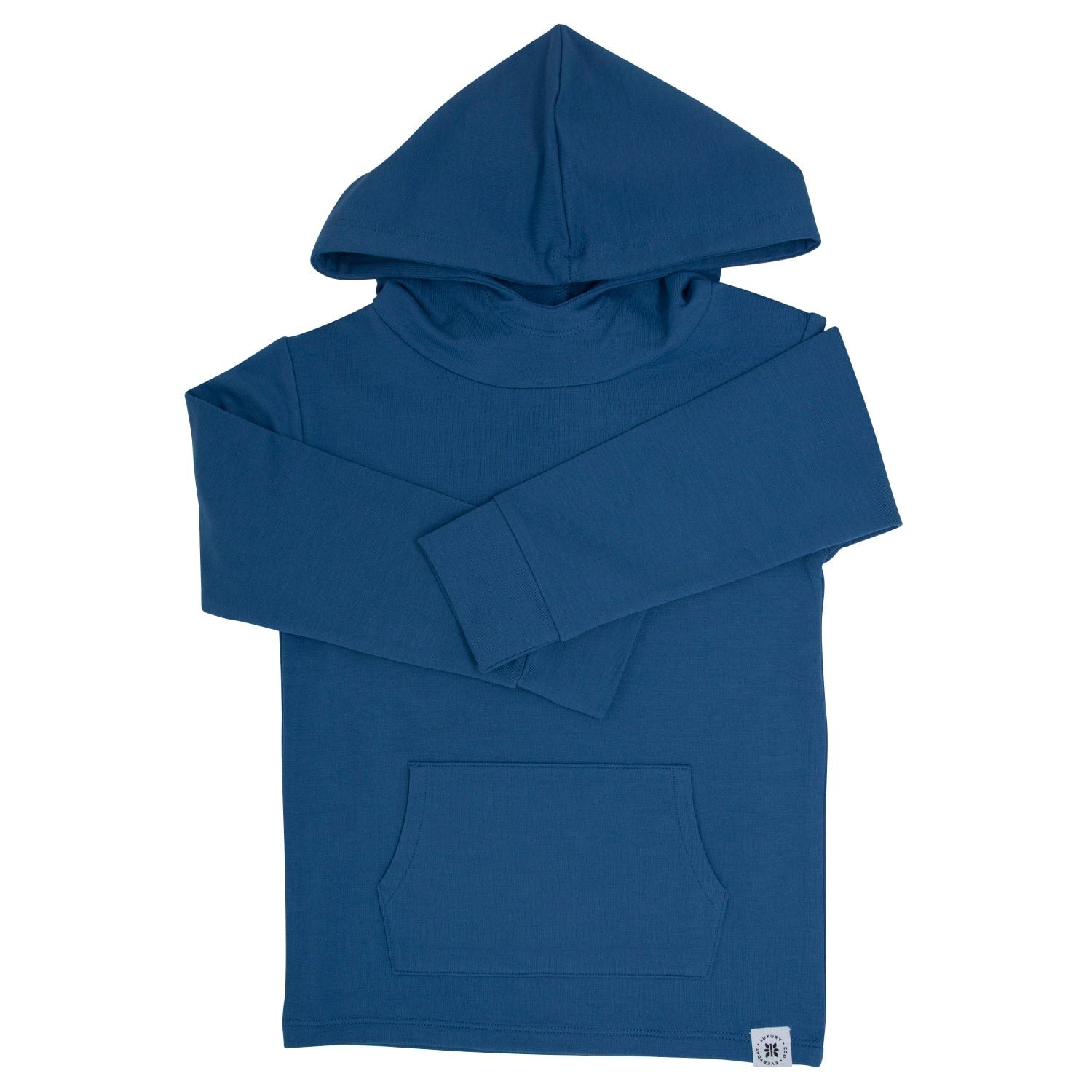 Warm French Terry Hoodie Long Sleeve Kids Clothes Casual Solid Bamboo Cotton Sports Sweatshirt
