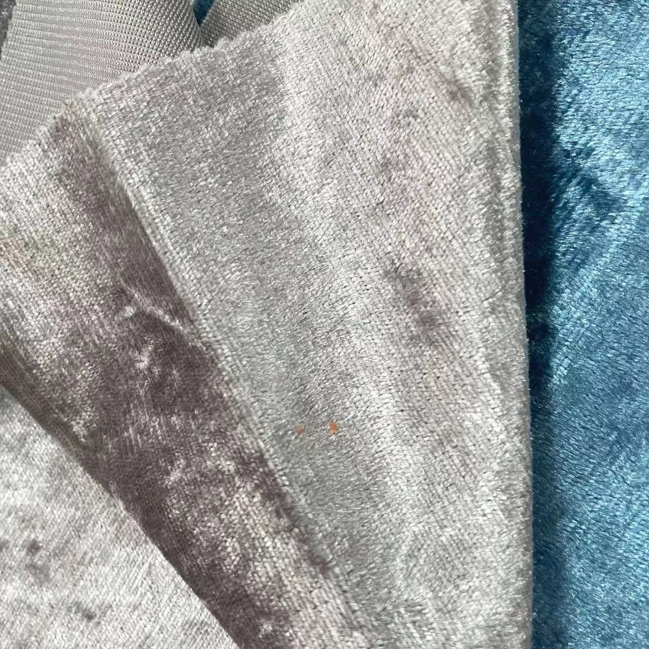 Soft Crushed Velvet Curtain Fabric Base Fabric Cloth Plain Looking 100% Polyester Shiny Velvet