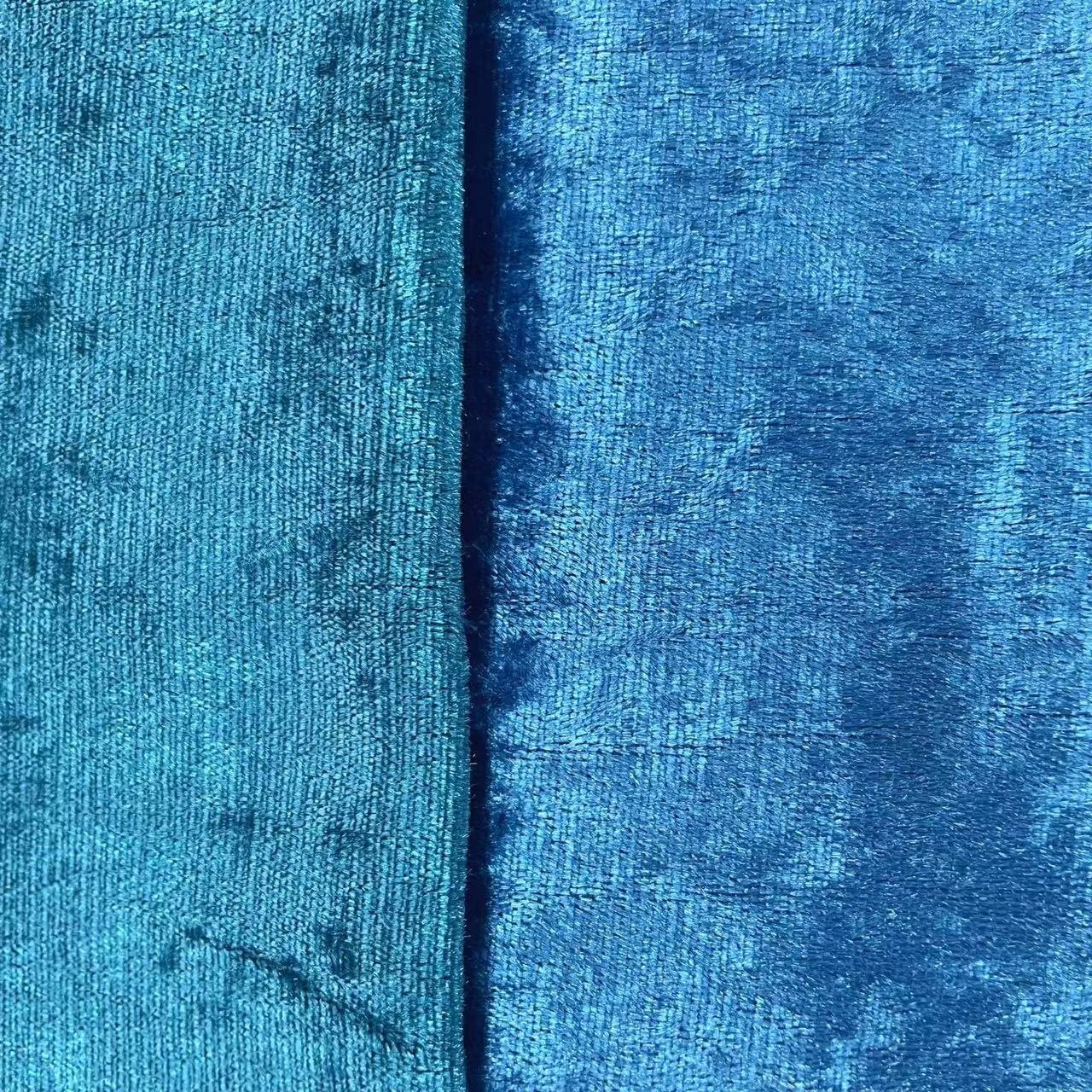 Soft Crushed Velvet Curtain Fabric Base Fabric Cloth Plain Looking 100% Polyester Shiny Velvet