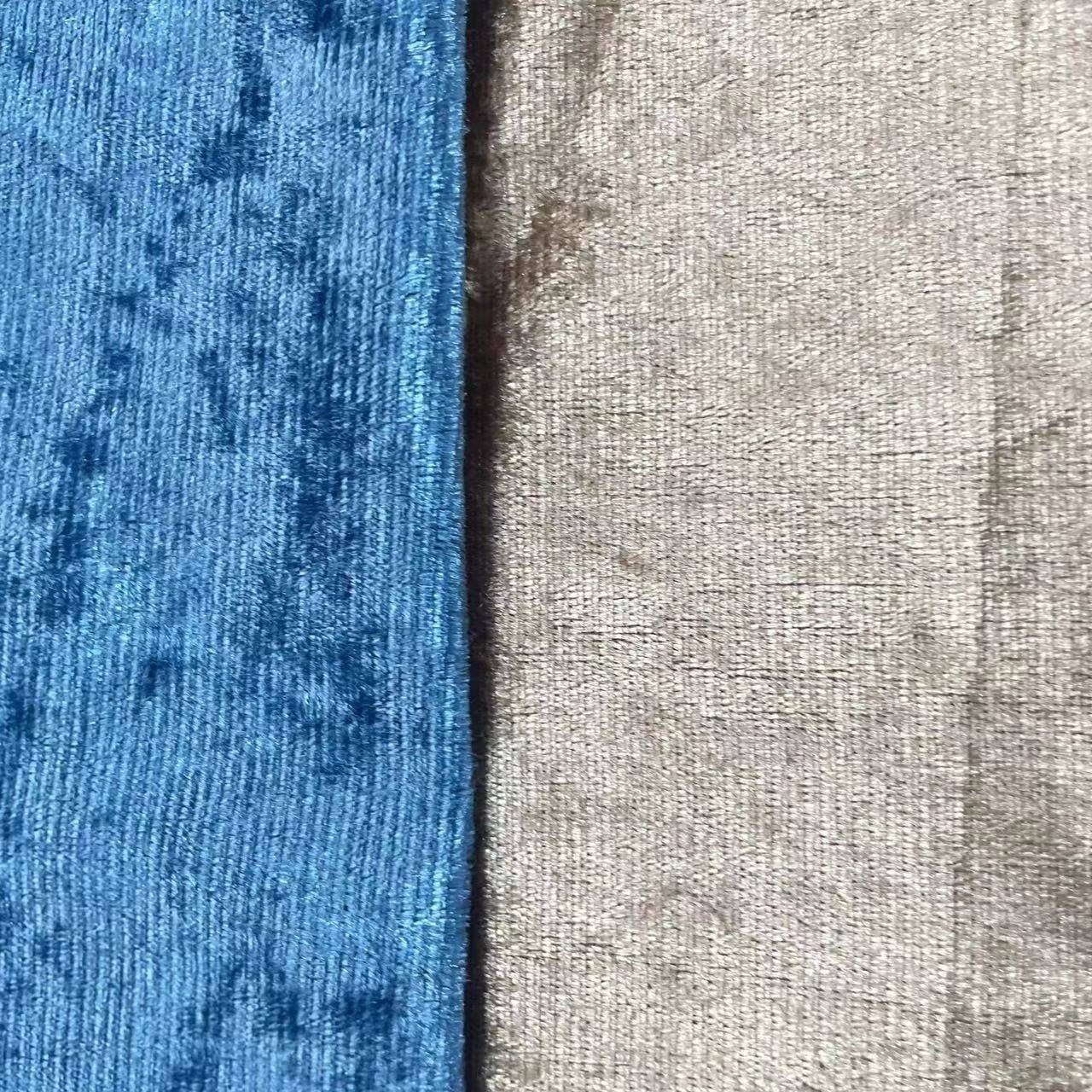 Soft Crushed Velvet Curtain Fabric Base Fabric Cloth Plain Looking 100% Polyester Shiny Velvet