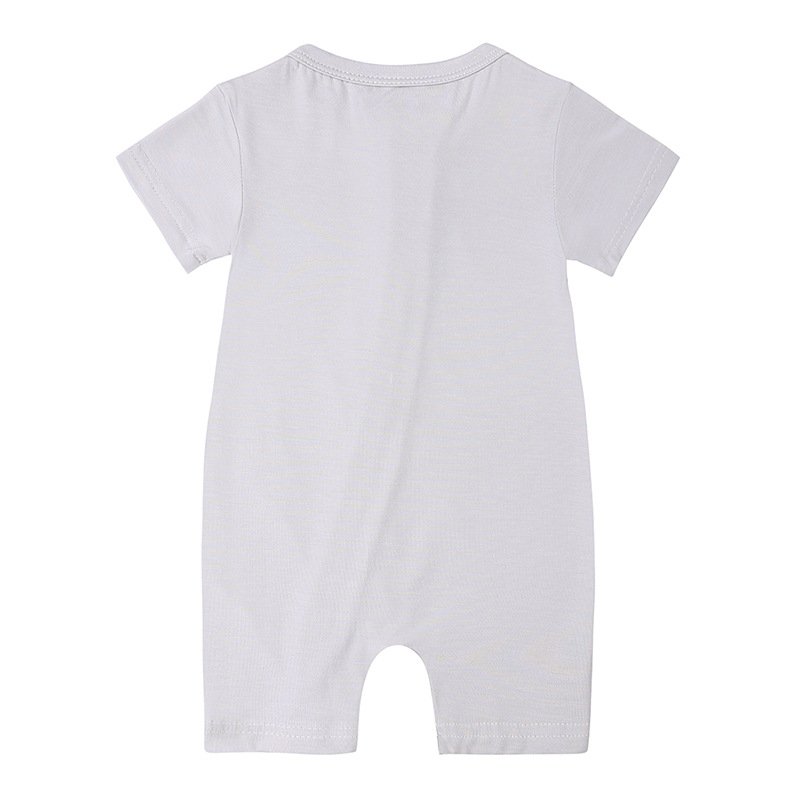 Qingli OEM ODM Blank Romper New Baby Summer Jumpsuit Newborn Bamboo Fiber Short Sleeve Thin Climbing Cotton Fabric Clothing