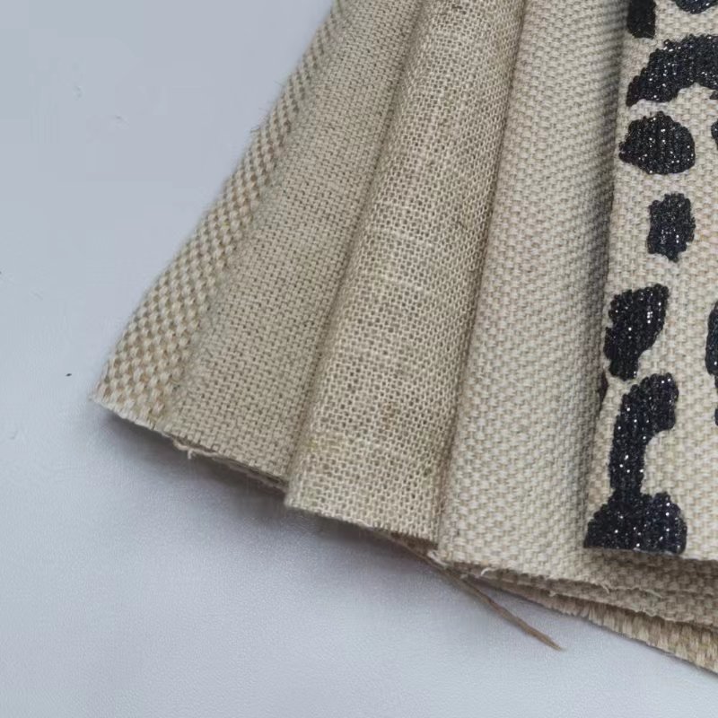 Free Sample Home Textile Upholstery 100% Polyester Linen Fabric Linen Sofa Fabrics