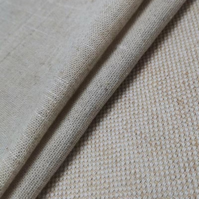 Free Sample Home Textile Upholstery 100% Polyester Linen Fabric Linen Sofa Fabrics